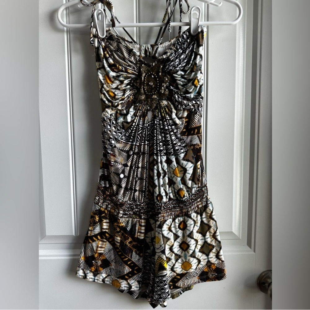 SKY Geometric Romper